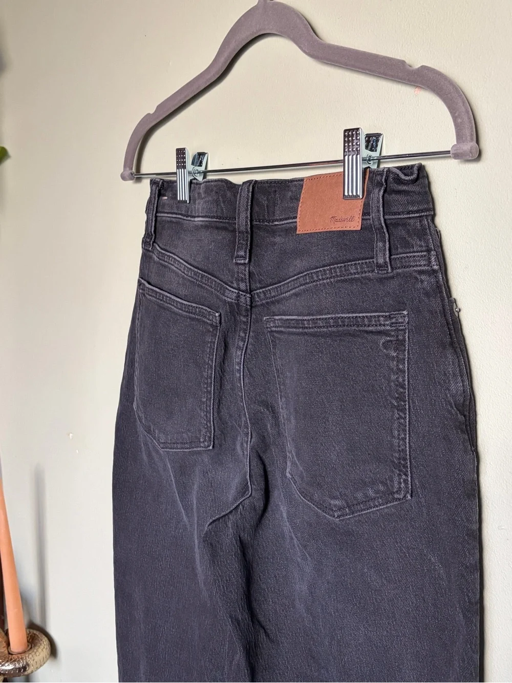 Madewell Black Denim Balloon Raw Hem Womens High-Rise Jeans Size 23 NG264 - Picture 7 of 14